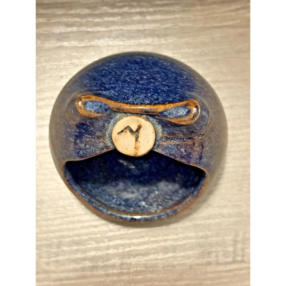 Vintage Ceramic Pottery Candle Holder Studio Art Signed